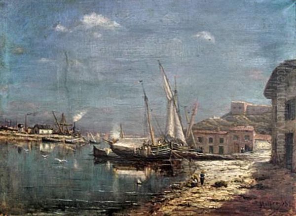 Les Martigues. Oil Painting by Henri Malfroy