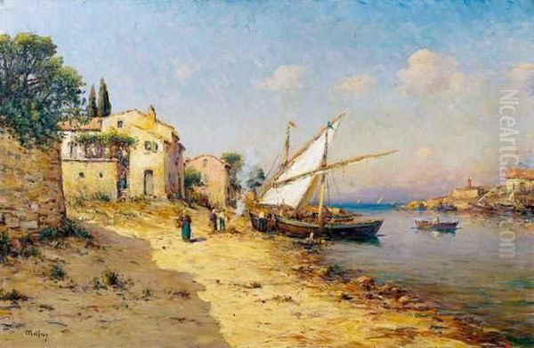 Les Martigues Oil Painting by Henri Malfroy