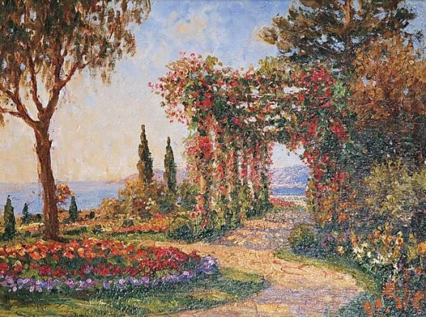 Jardin En Terrasse Sur La Mediterranee by Henri Malfroy