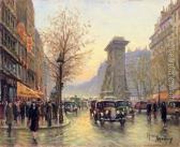 La Porte Saint Denis Oil Painting by Henri Malfroy