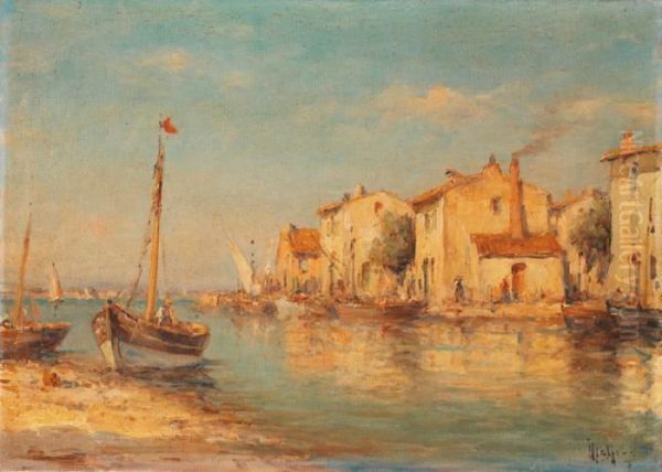 Les Martigues Oil Painting by Henri Malfroy