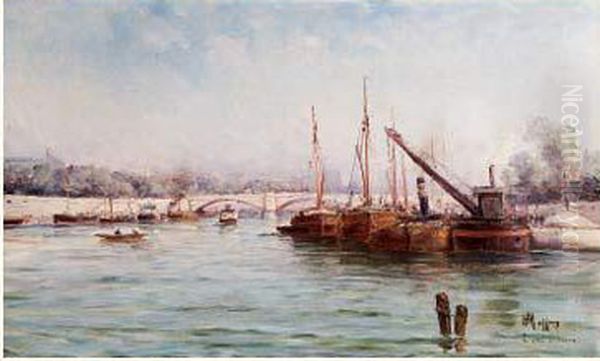 Le Quai D'orsay Oil Painting by Henri Malfroy