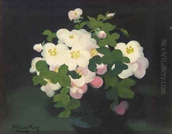 Wild roses Oil Painting by James Stuart Park