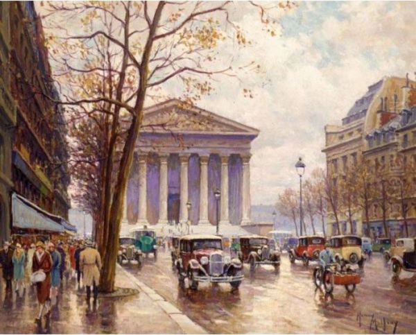 Le Madeliene, Paris Oil Painting by Henri Malfroy