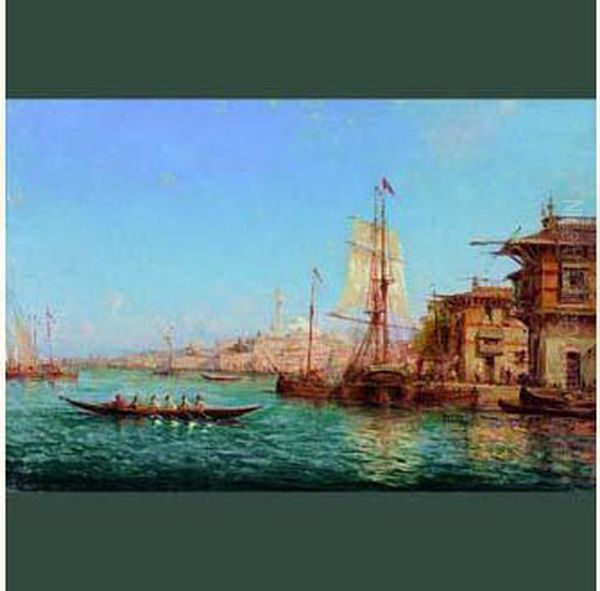 Embarcation A Istanbul Oil Painting by Henri Malfroy