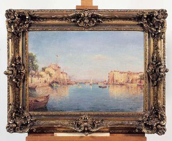 Le Port De Martigues Oil Painting by Henri Malfroy