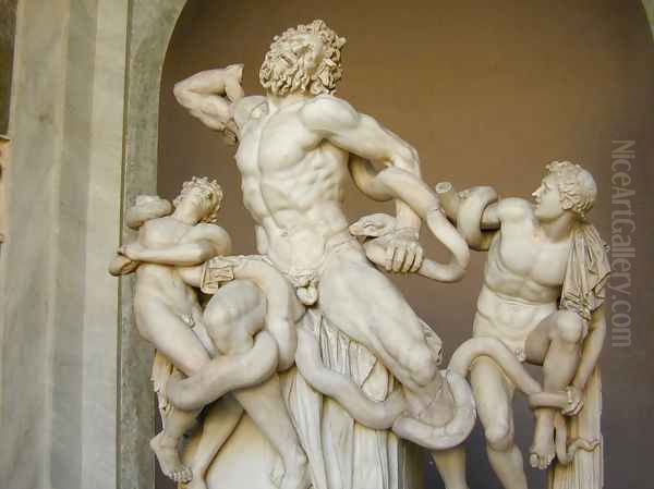 Laocoon and his sons Oil Painting by Polydoros of Rhodes