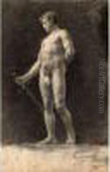 Male Nude Oil Painting by Philippe Andreevitch Maliavine