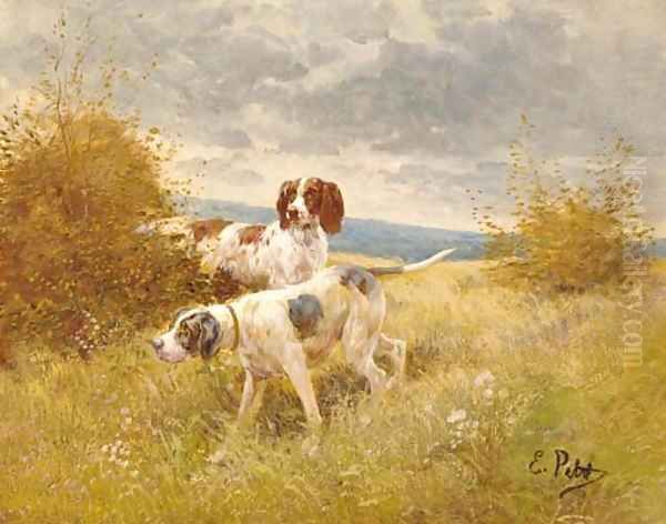 Pointers on the scent Oil Painting by Eugene Petit