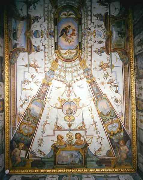 Ceiling panel from the Stanzino delle Matematiche 2 Oil Painting by Giulio Parigi