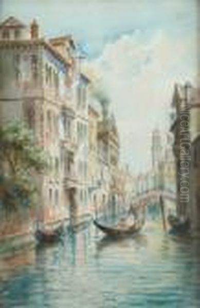 Gondole A Venise Oil Painting by Vincent Manago