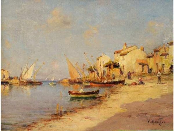 Les Martigues Oil Painting by Vincent Manago