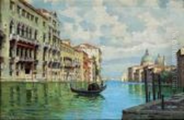 Le Grand Canal A Venise Oil Painting by Vincent Manago