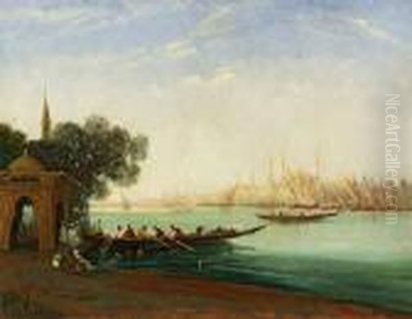 Embarquement A Constantinople. Oil Painting by Vincent Manago