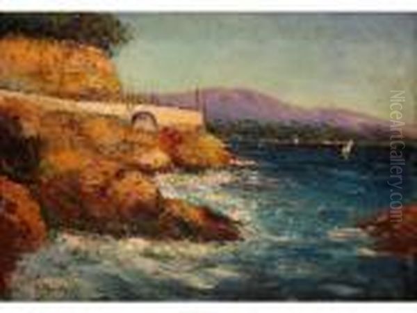 :la Corniche A Marseille Oil Painting by Vincent Manago