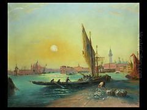 Fischer Vor Venedig Oil Painting by Vincent Manago