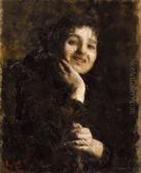 Ritratto Femminile Oil Painting by Antonio Mancini