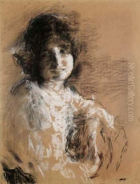 Ritratto Di Giovane Oil Painting by Antonio Mancini