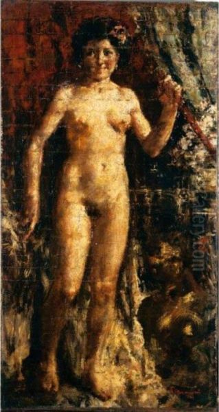 Nudo Femminile Oil Painting by Antonio Mancini