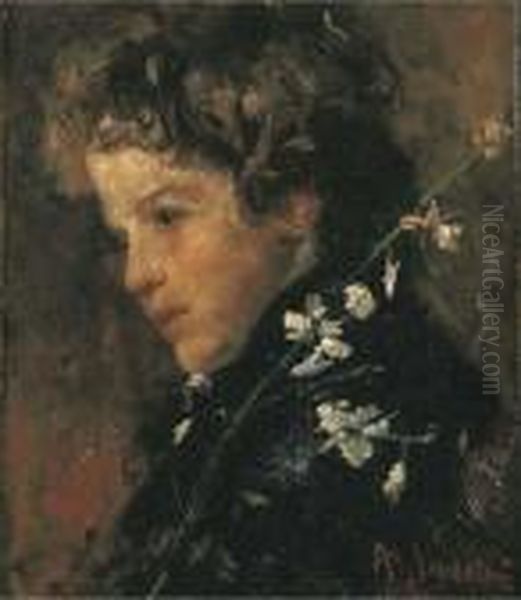 I Fiori Bianchi Oil Painting by Antonio Mancini