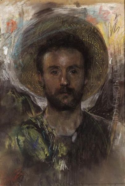 Self-portrait Oil Painting by Antonio Mancini