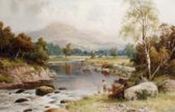 In The Conway Valley Oil Painting by William Henry Mander