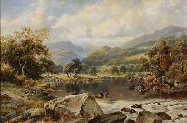 In The Valley Of The Lledr Oil Painting by William Henry Mander