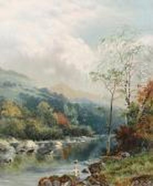 On The Dee Oil Painting by William Henry Mander