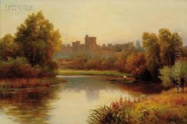 Landscape, Afternoon At Windsor Oil Painting by William Henry Mander