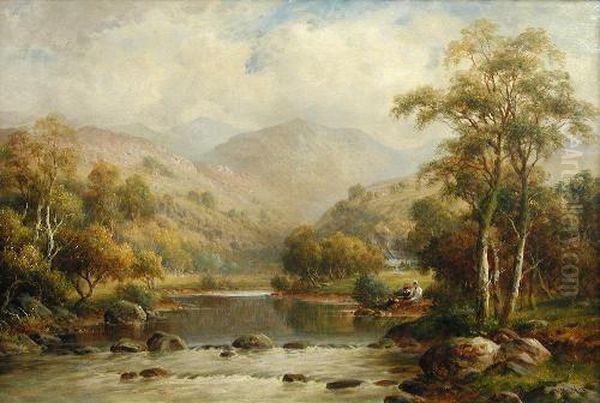 In Thelledr Valley Oil Painting by William Henry Mander