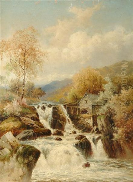 On Themachno, N. Wales Oil Painting by William Henry Mander