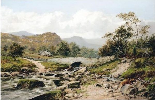 Scene At Penmechno, Nr Bettws-y-coed Oil Painting by William Henry Mander