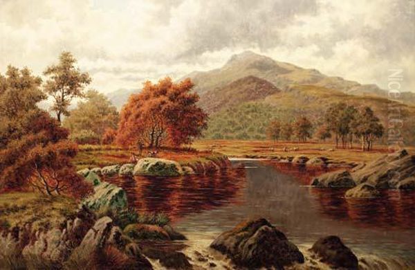 On The Mawddach, Wales Oil Painting by William Henry Mander