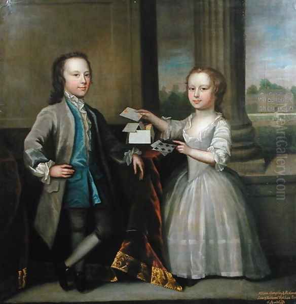 William Humphrey Wykeham 1734-83 and Richard Wykeham 1739-1805 Oil Painting by Richard Phelps