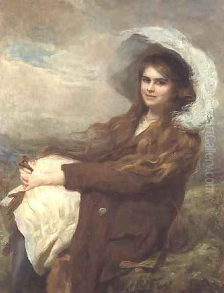 The Country Girl Oil Painting by J.V.R. Parsons