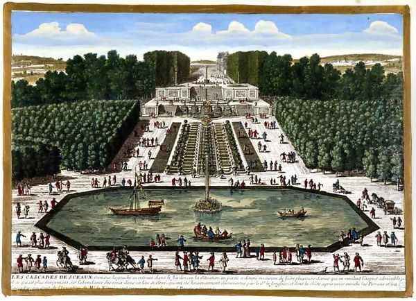 The Cascades at Sceaux, from Vues des belles maisons de France, published 1680 Oil Painting by Adam Perelle