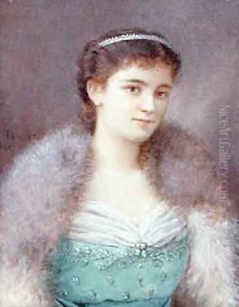 Mary Victoria Leiter, Lady Curzon 1836-1906 1889 Oil Painting by Fernand Paillet