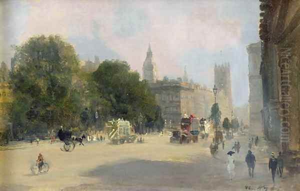 Early Afternoon, Whitehall, London Oil Painting by George Hyde Pownall