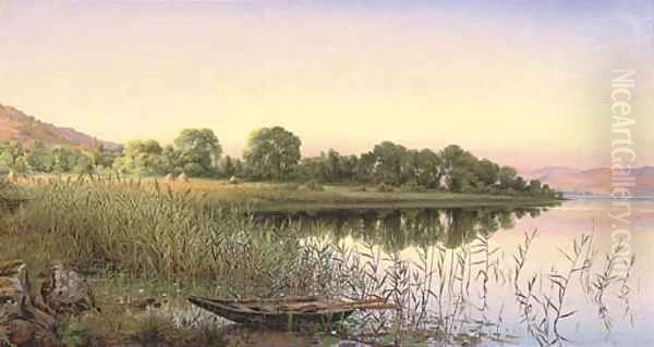 The pleased lake Oil Painting by Waller Hugh Paton