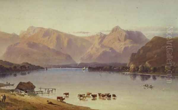 A View of Windermere Oil Painting by Aaron Edwin Penley