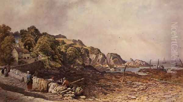 Lee near Ilfracombe, 1867 Oil Painting by Aaron Edwin Penley