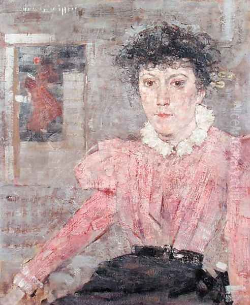 The Pink Blouse Oil Painting by John Quinton Pringle