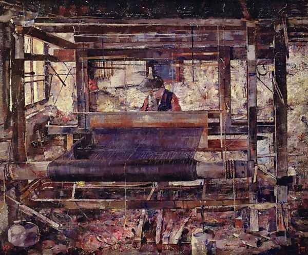 The Loom Oil Painting by John Quinton Pringle