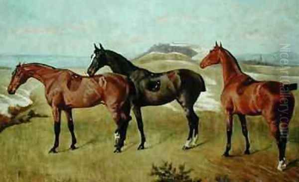 Three Horses Whissendine, Swallow and Tiptop, 1886 Oil Painting by George Paice