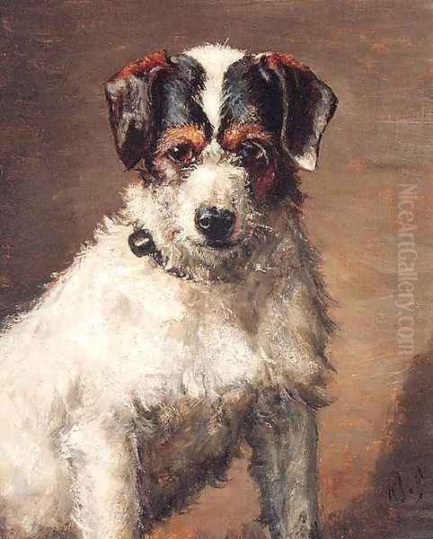 A Jack Russell Terrier Oil Painting by George Paice