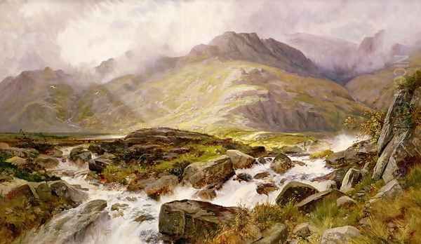 The Glyder Fawr from Pen-y Ben Glog, 1876 Oil Painting by Edwin Pettitt