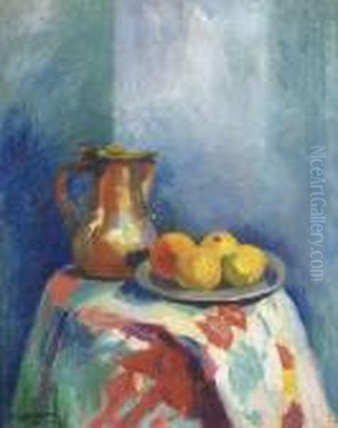 Nature Morte Au Pichet En Cuivre Oil Painting by Henri Charles Manguin