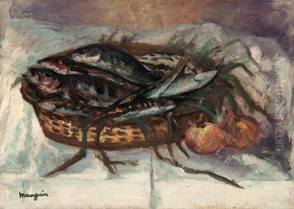 Corbeille De Poissons Oil Painting by Henri Charles Manguin