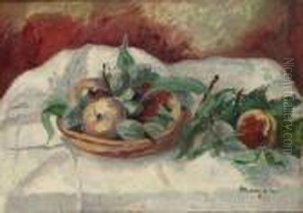 Nature Morte Au Compotier De Fruits by Henri Charles Manguin