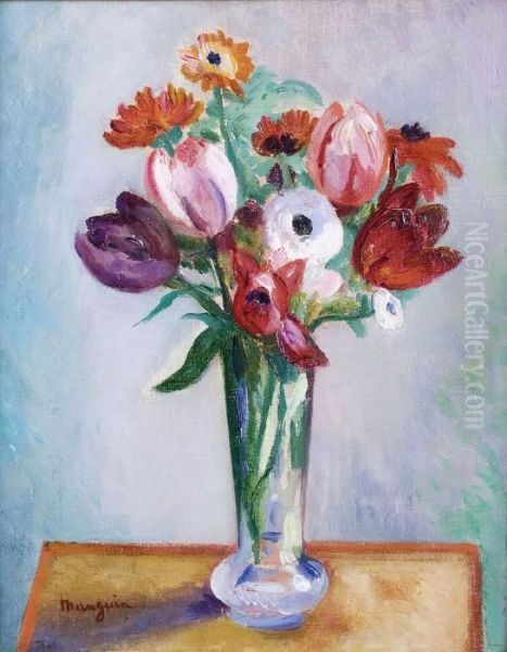 Vase De Fleurs Oil Painting by Henri Charles Manguin